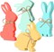 4 Pcs Easter Bunny Table Wooden Signs Bunny Shaped Farmhouse Decor Spring Rabbit Wood Tabletop Decorations Easter Rabbit Dining Room Table Decor Sign with Rope(Cute)